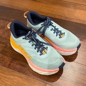 Hoka Women's Bondi 7 Blue Haze/Black Iris - Size 8.5 Wide